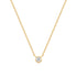 Gold Round Solitaire Cubic Zirconia Necklace